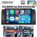 4+64G Für BMW 5er E39 X5 E53 E38 Android 13 Autoradio Carplay GPS NAVI WIFI RDS