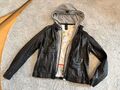 Gipsy Damen Lederjacke Gr. 40/42 Xl, Schwarz, Grau, Sweat