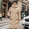 2024 Damen Winter Outdoor Steppmantel Warm Parka Winter Lang Stepp Jacke Kapuze