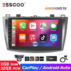 Autoradio DAB+ Carplay 2+32G Android 13 GPS Navi BT KAM Für Mazda 3 BL 2010-2013