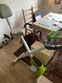 Grün Heimtrainer Ergometer Fahrrad Trimmrad Indoor Cycle Fitness X-bike Klappbar