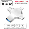 4in1 128/256GB USB 3.0 Flash Drive Speicherstick Für iPhone iPad OTG Android PC