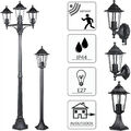 Außenleuchte Gartenlaterne Kandelaber Wandleuchte Außenlampe Sockelleuchte E27