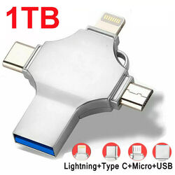 4in1 1TB USB 3.0 Flash Drive Speicherstick Für iPhone iPad OTG Android PC