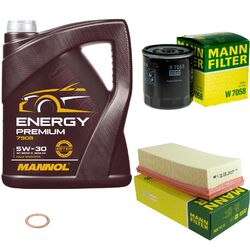 MANN Inspektionspaket 5 L MANNOL Energy Premium 5W-30 für Citroën C4 Cactus