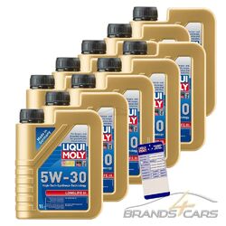 10x 1 L LITER LIQUI MOLY LONGLIFE III 3 5W-30 MOTOR-ÖL MOTOREN-ÖL 32035639### INKL. ÖLWECHSEL-ANHÄNGER ###