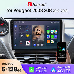 6+128GB Android 13 Autoradio GPS Navi für Peugeot 2008/208 2013-2017 Carplay DSP