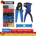 1200 teilig Set Crimpzange Presszange  Aderendhülsenzange 0,25-10mm² Kabelschuhe