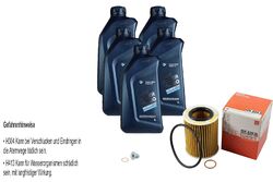 5L BMW Original Öl Twin Power Turbo 5W-30 MAHLE Ölfilter für 1er 116i