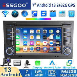 Android 13 Autoradio Carplay GPS Navi RDS KAM Für Audi A4 S4 RS4 B6 B7 SEAT EXEO