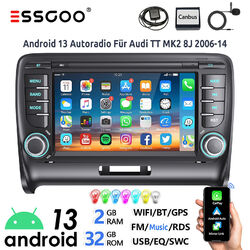 Für Audi TT MK2 8J 2006-14 Android 13 Carplay Autoradio GPS NAVI WIFI RDS USB BT