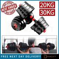 20KG 30KG VERSTELLBARE HANTEL HANTEL SET HOME FITNESSSTUDIO GEWICHTE HANTELN DUMBELL NEU