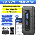 TOPDON VS2000 Plus Starthilfe Booster Powerbank und Auto Batterietester 12V2000A