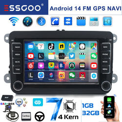 DAB+ Android14 Apple Carplay Autoradio GPS Navi Für 2DIN VW GOLF 5 6 Passat Polo