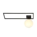 Deckenlampe Deckenleuchte 50 cm Metall Glas E14 Schwarz Weiß Kugel Schirm Modern