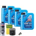 Motoröl 10W40 LIQUI MOLY 4L+MANN Ölfilter+Spülung+Ölablassschraube