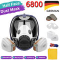 17 IN 1 6800 Vollmaske Atemschutzmaske mit Filter Vollgesichtsmaske Gasmaske DE