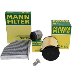 MANN Filterset für VW GOLF 6 TIGUAN TOURAN AUDI A3 8P LEON OCTAVIA 2 1.2/1.4 TSI