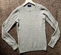 GANT Rundhals Stretch Strick Lammwolle Pullover Pulli Zopfmuster Small