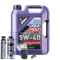 Motoröl 5W40 LIQUI MOLY 5L+MAHLE Ölfilter+Spülung+Cera Tec+Ölablassschraube