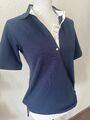 Brax Damen Shirt Polo Pique Shirt Gr. 40 Blau Neu mit Etikett