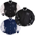 NY Baseballjacke mit Patch S-3XL College Jacket Sweatjacke Rockabilly Sportjacke