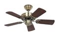 Deckenventilator ohne Lampe Lüfter Classic Royal Messing Antik Walnuss 76 cm