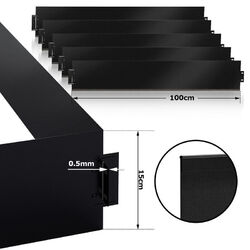 Rasenkante 5-50m Schnecken Abwehr Palisade Dicke = 0,7mm Metall Wegbegrenzung