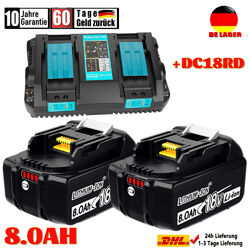 4x Für Makita Akku 18V 6Ah 5Ah 9Ah Original BL1860B BL1850B BL1840B BL1830B DE