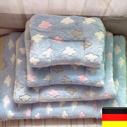 Hundematte Hundedecke Winter weiche Flanell Decke Matte Schlafplatz DE