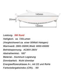 LED Panel Einbaustrahler Deckenleuchte Einbau Leuchte Spot ultraslim mit Trafo