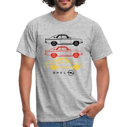 Opel Manta Design In Schwarz-Rot-Gelb Mit Logo Männer T-Shirt