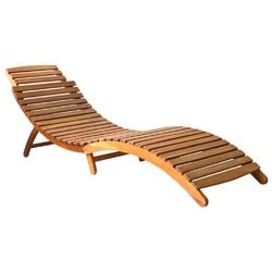 Akazie Massiv Sonnenliege mit/ohne Auflage Gartenliege Holzliege Liegestuhl 