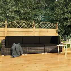 3-Sitzer Sofa Modular Poly Rattan Gartensofa Gartenmöbel Lounge Sitzgruppen