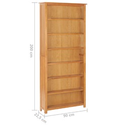 Bücherregal Massiv Holz Eiche Standregal Holzregal Büroregal Bücherschrank Regal