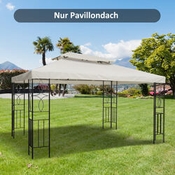 Outsunny Ersatzdach für Metall-Gartenpavillon Partyzelt Pavillon Dach 3x4