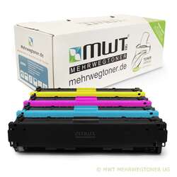 4x MWT Office Patrone/Chip XXL für HP Color LaserJet Pro M-252-dw M-274-n