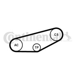 Keilrippenriemensatz Continental Ctam 4Pk855K1 für Audi A4 B5 8D2 1994-00