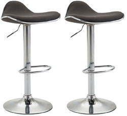2er Set Barhocker Shanghai Stoff höhenverstellbar Barstuhl Tresenhocker Hocker