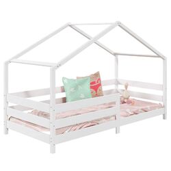 Hausbett Montessori Bett 90 x 200 Kinderbett Rausfallschutz Kiefer