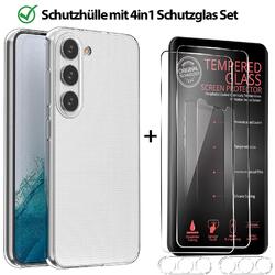 Schutz Hülle für Samsung Galaxy S24 S23 Plus Ultra Kameraschutz Set Panzer TPU5in1 Set ✅ Bildschirmschutz ✅ Blitzversand ✅