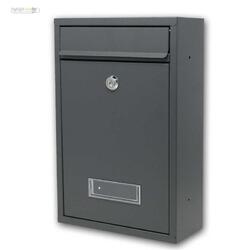 kleiner Briefkasten BALI, schwarz oder anthrazit, Postkasten, Wandbriefkasten