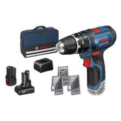 BOSCH Akku-Schlagbohrschrauber GSB 12V-15, mit 1 x 4,0 Ah, 1 x 2,0 Ah Li-Ion Akk