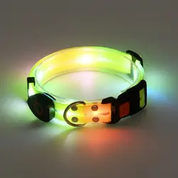 LED leuchtend Hunde Leine Sicherheitsband Halsband USB aufladbar anpassbar Nylon