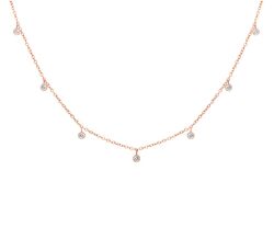 Halskette Edelstahl Kette Zirkonia Steine Damen Schmuck Geschenk Valentinstag