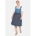 Dirndl im Denim-Look, mit bedruckter Schürze, blue Denim, Gr.42