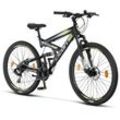 Licorne Bike Strong 2D Premium Mountainbike in 26, 27,5 und 29 Zoll - Fahrrad für Jungen, Mädchen, Damen und Herren - Scheibenbremse vorne und hinten - Shimano 21 Gang-Schaltung -