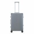 Aleon Traveler 4-Rollen Trolley 67 cm mit Kleidersack platinum