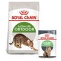 ROYAL CANIN OUTDOOR Trockenfutter 2kg + Digest Sensitive Nassfutter 12x85g