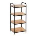 WENKO Beistellregal Loft braun, schwarz 42,0 x 33,5 x 94,5 cm